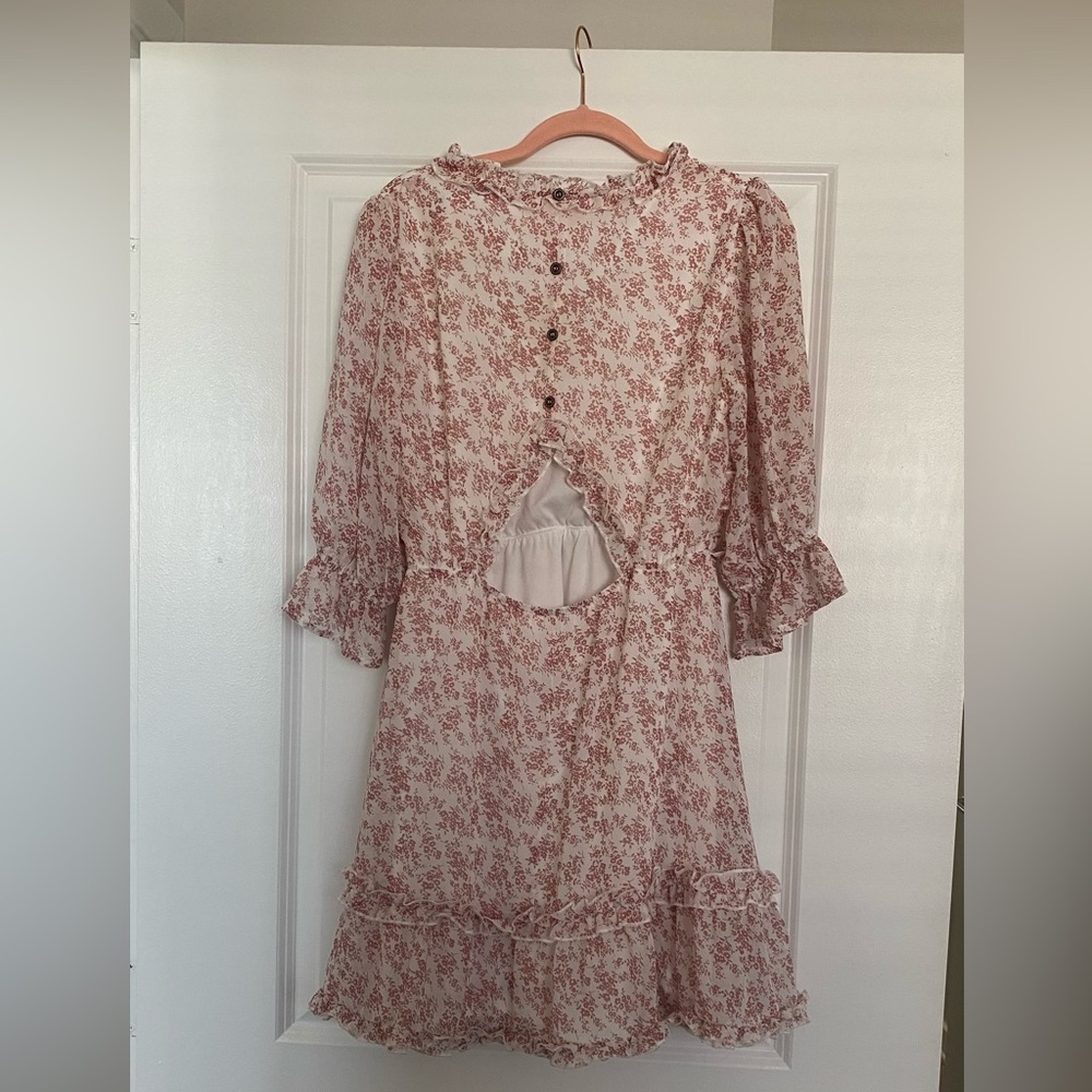 Pink Lily Ruffle Dress - Picture 2 of 4